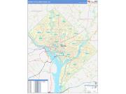 District Of Columbia County Wall Map Basic Style 2022